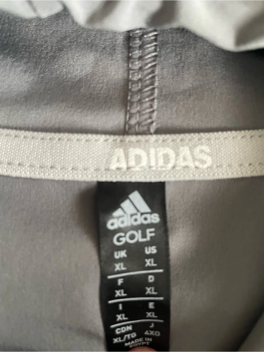 Adidas Men’s Gray Hooded Golf Jacket
